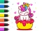 Peli Coloring Book: Unicorn Cupcake verkossa