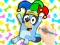 Peli Coloring Book: Clown Bluey verkossa