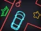 Peli Neon Car Puzzle verkossa