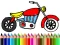 Peli Back To School: Motorbike Coloring verkossa