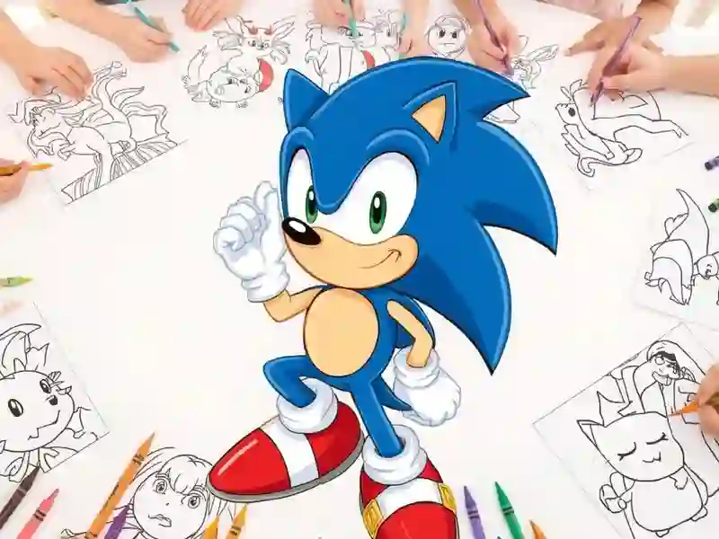 Peli Sonic Coloring verkossa