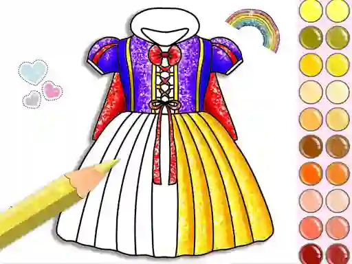 Peli Princess Glitter Coloring verkossa