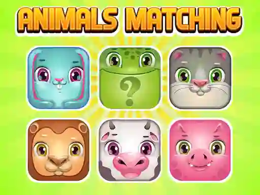 Peli Animals Memory Matching verkossa