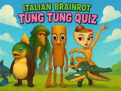 Peli Italian Brainrot tung Tung Quiz verkossa