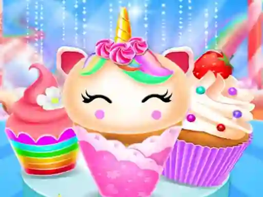 Peli Unicorn Mermaid Cupcake Cooking Design verkossa