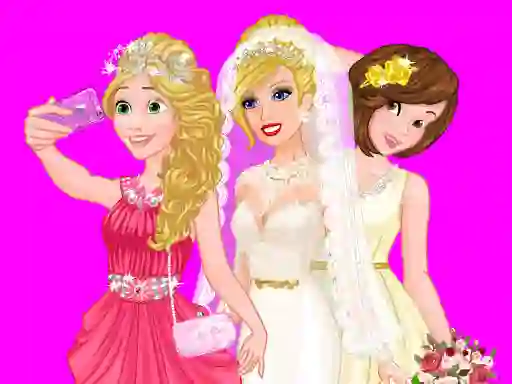 Peli Barbie's Wedding Selfie With Princesses verkossa