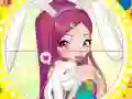 Peli Winx bunny style: Round Puzzle verkossa
