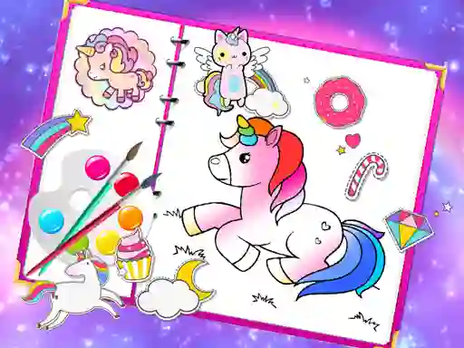 Peli Fabulous Cute Unicorn Coloring Book verkossa