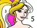 Peli Princess Coloring By Number verkossa