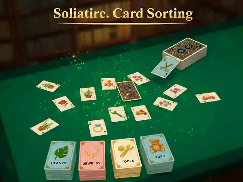 Peli Solitaire. Card Sorting verkossa