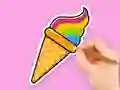 Peli Coloring Book: Rainbow Ice Cream verkossa