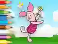 Peli Coloring Book: Piglet Holds Toy Windmill verkossa