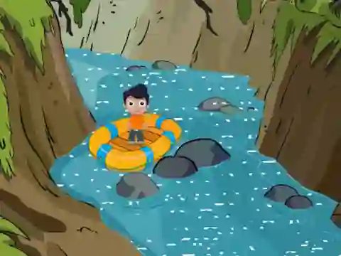 Peli Rescue the Cute Boy from River verkossa