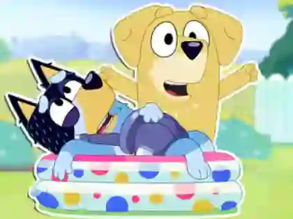 Peli Jigsaw Puzzle: Bluey Dad Baby verkossa