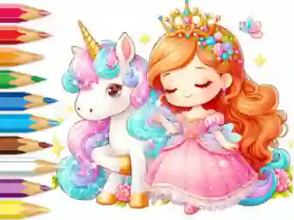 Peli Coloring Book: Unicorn Secret Whisper verkossa