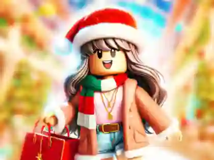 Peli Jigsaw Puzzle: Roblox Christmas Mall verkossa