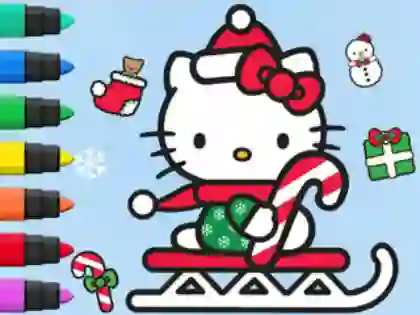 Peli Coloring Book: Hello Kitty Christmas verkossa