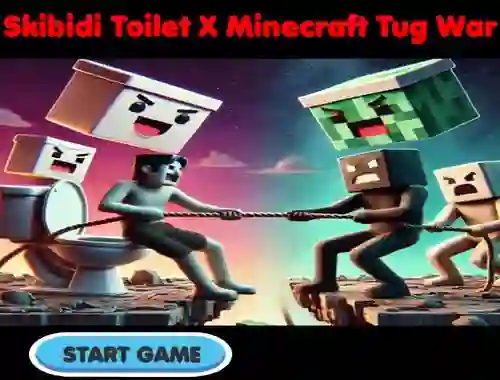 Peli Skibidi Toilet X Minecraft Tug War verkossa
