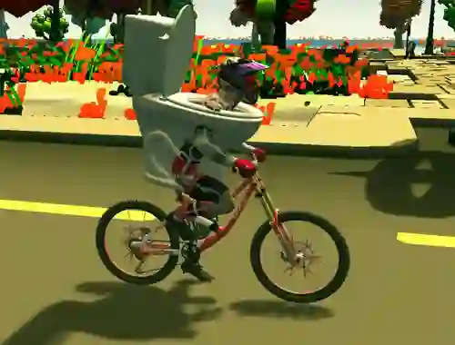Peli Skibidi Toilet Bike Riding verkossa