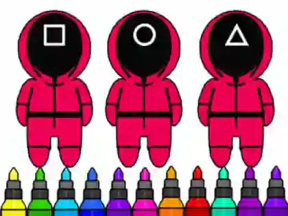 Peli Coloring Book: Squid Game Mask verkossa