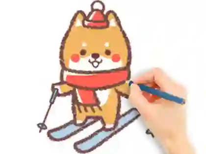 Peli Coloring Book: Skiing Puppy verkossa