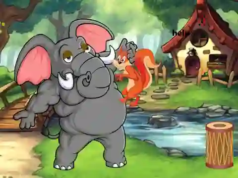 Peli Squirrel Trapped To Giant Elephant verkossa
