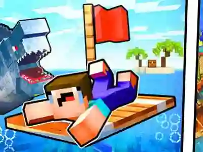 Peli Noob Raft: Ocean Survival verkossa