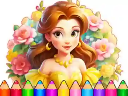 Peli Coloring Book: Flower Dress Up verkossa