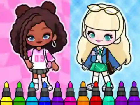 Peli Coloring Book: Aha World Sporty Girl verkossa