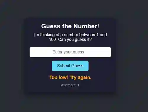 Peli Number Guessing verkossa