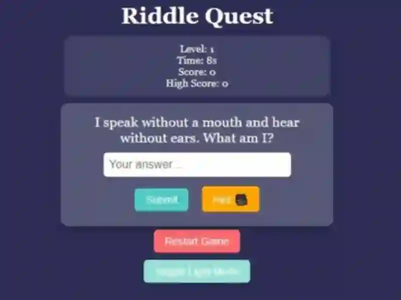 Peli Riddle Quest Brain Teaser verkossa