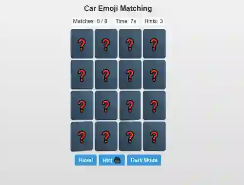 Peli Car Emoji Matching verkossa