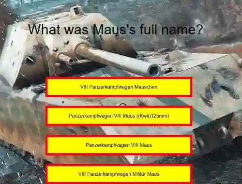 Peli Tank Quiz: Maus verkossa