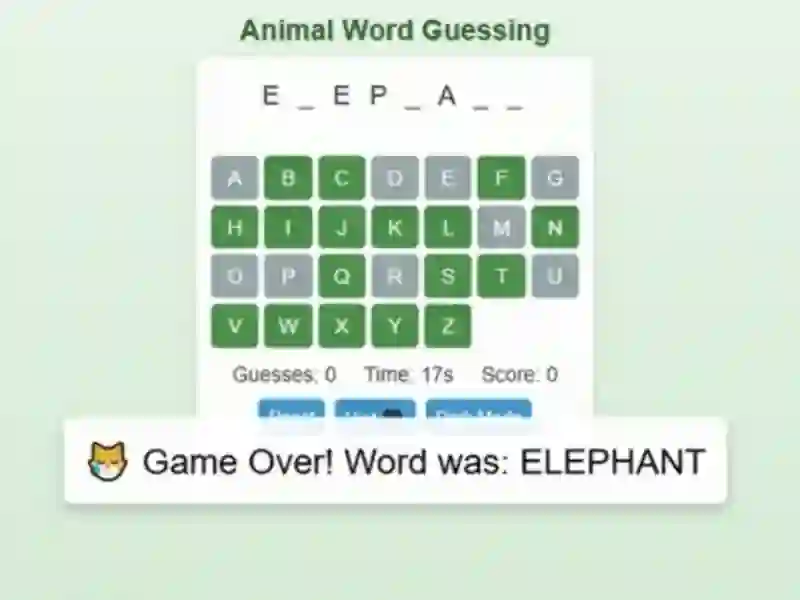 Peli Animal Word Guessing Game verkossa
