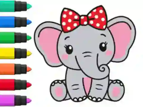 Peli Coloring Book: Elephant verkossa