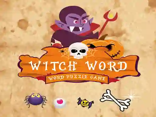 Peli Witch Word Halloween Puzzel Game verkossa