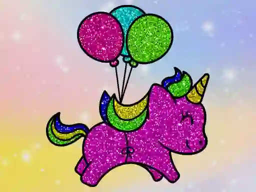 Peli Coloring Book Glittered Unicorns verkossa