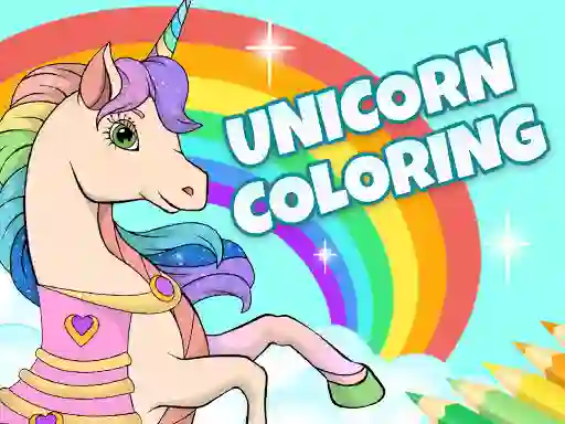 Peli Unicorn Dress Up Coloring Book verkossa
