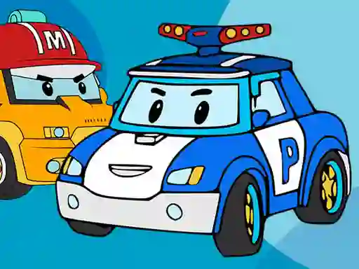 Peli Robocar Coloring Book verkossa
