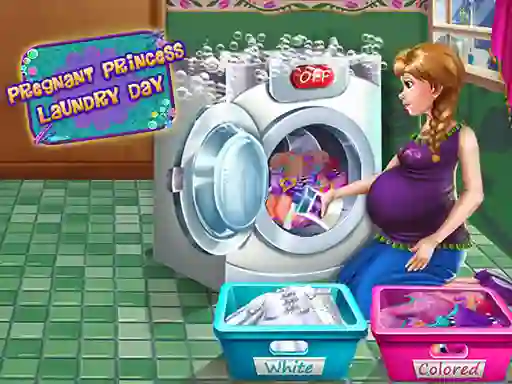Peli Pregnant Princess Laundry Day verkossa