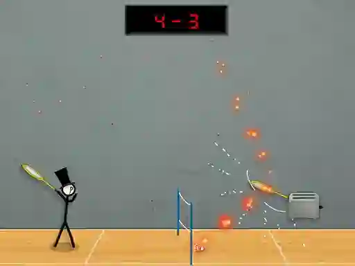 Peli Stick Figure Badminton 3 verkossa