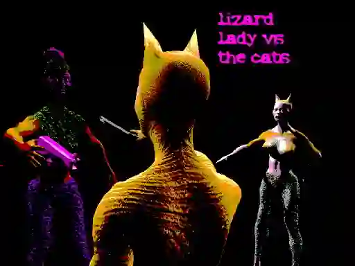 Peli Lizard Lady Vs The Cats verkossa