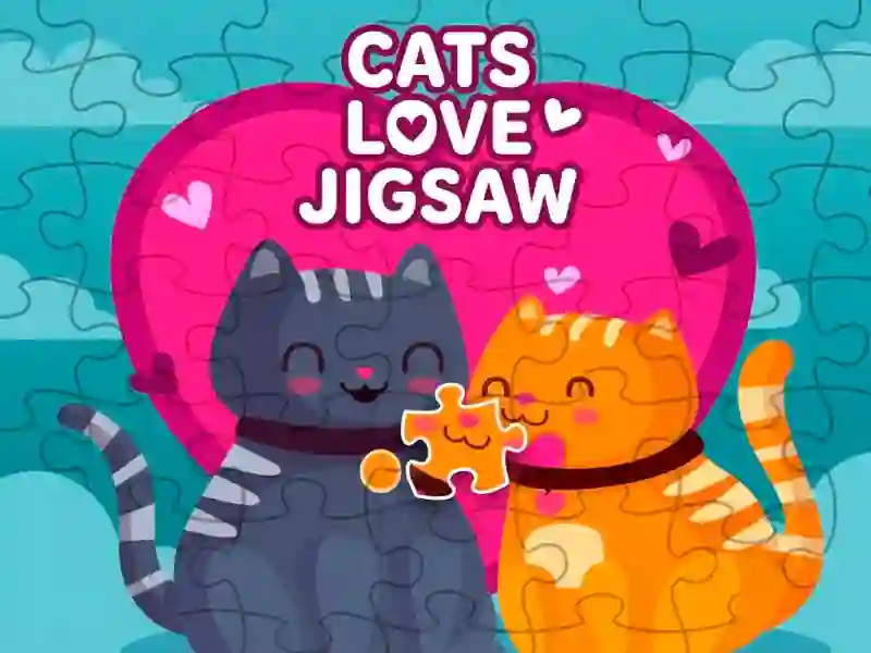 Peli Cats love jigsaw verkossa