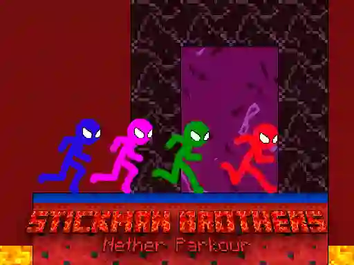 Peli Stickman Brothers Nether Parkour verkossa