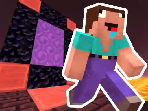 Peli Noob Steve Nether verkossa