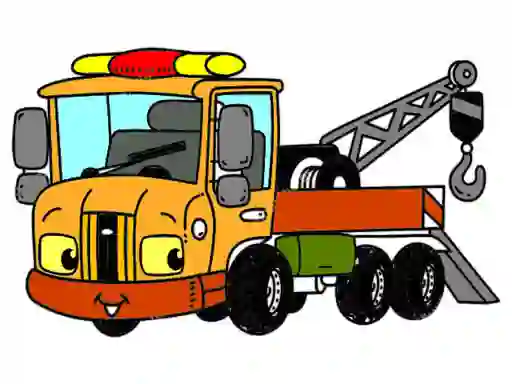 Peli Tow Trucks Coloring verkossa
