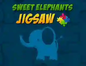 Peli Sweet Elephants Jigsaw verkossa