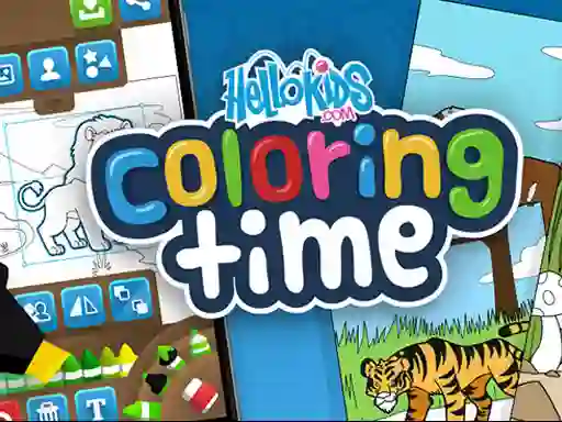 Peli Hello kids Coloring Time verkossa