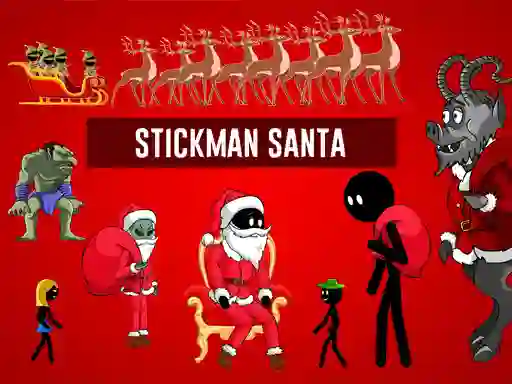 Peli Stickman Santa verkossa