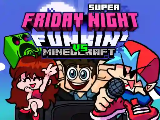 Peli Super Friday Night Funkin Vs Minecraft verkossa
